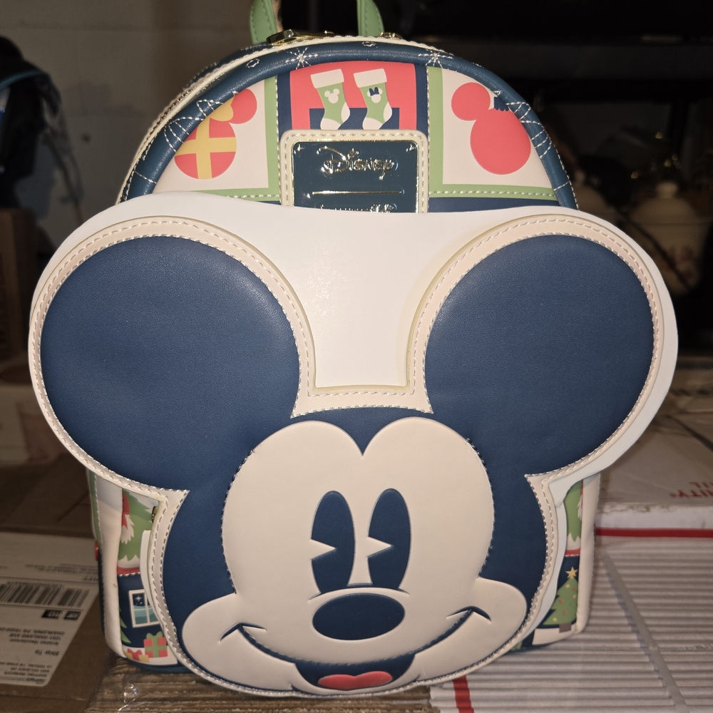 Disney Blue and Cream Mickey Mouse Loungefly Backpack